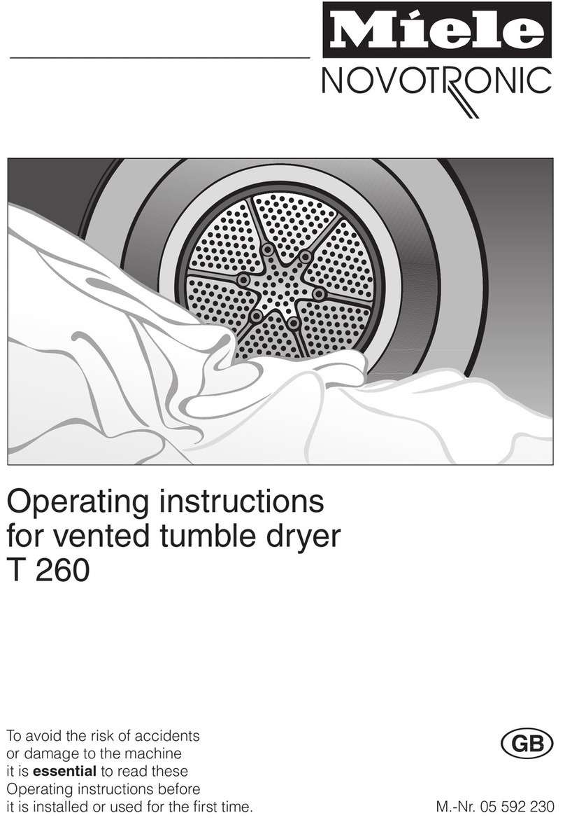 Miele T 260 User manual Miele T 260 User manual