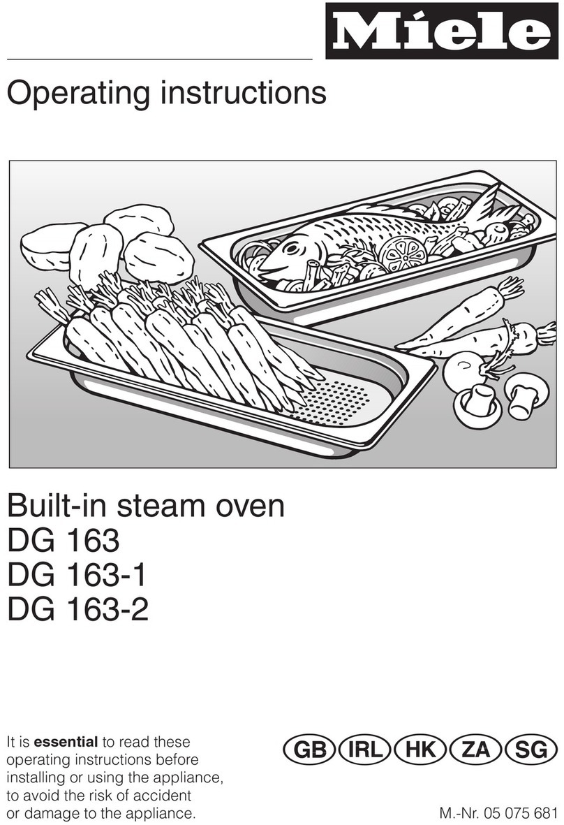 Miele DG 163-2 operating instructions