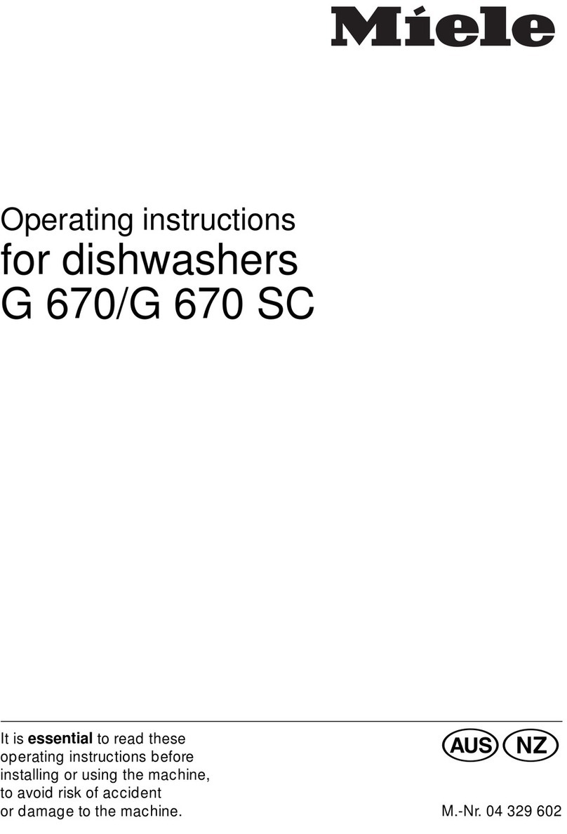 Miele G 670 SC User manual Miele G 670 SC User manual