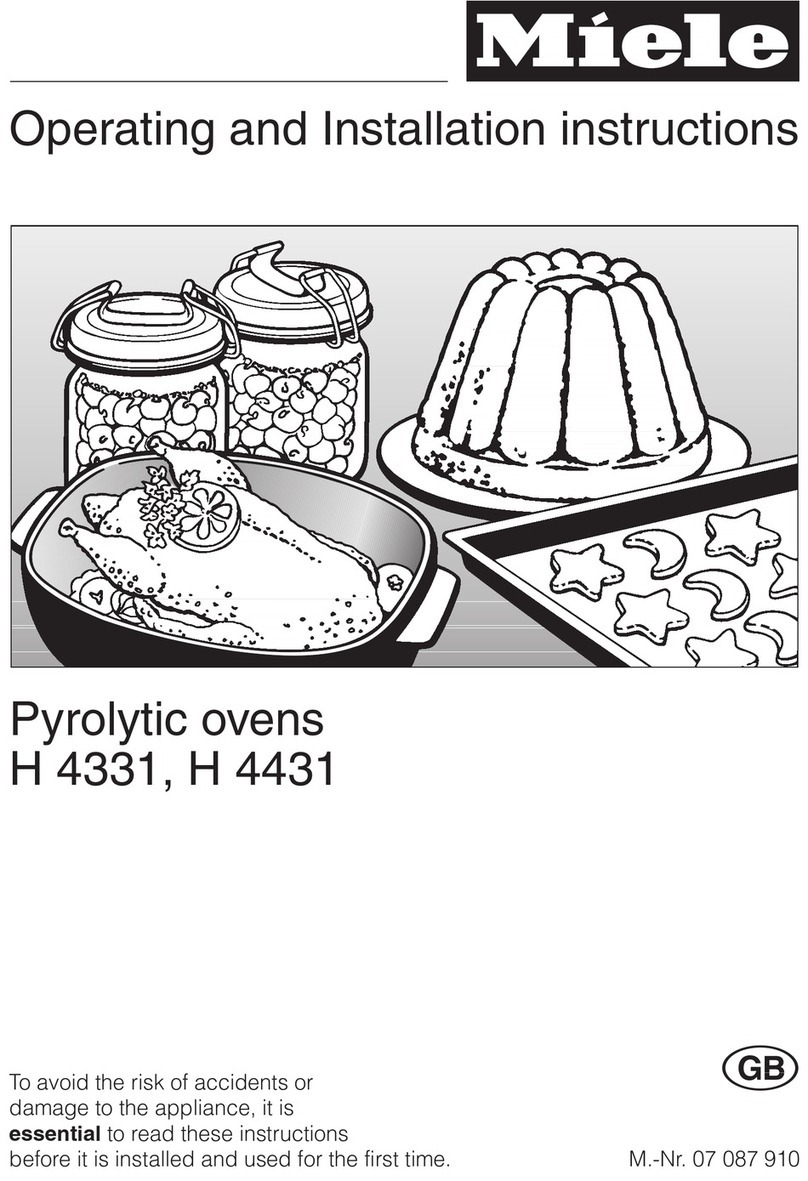 Miele H 4331 Pyrolytic OPERATING AND INSTALLATION Manual