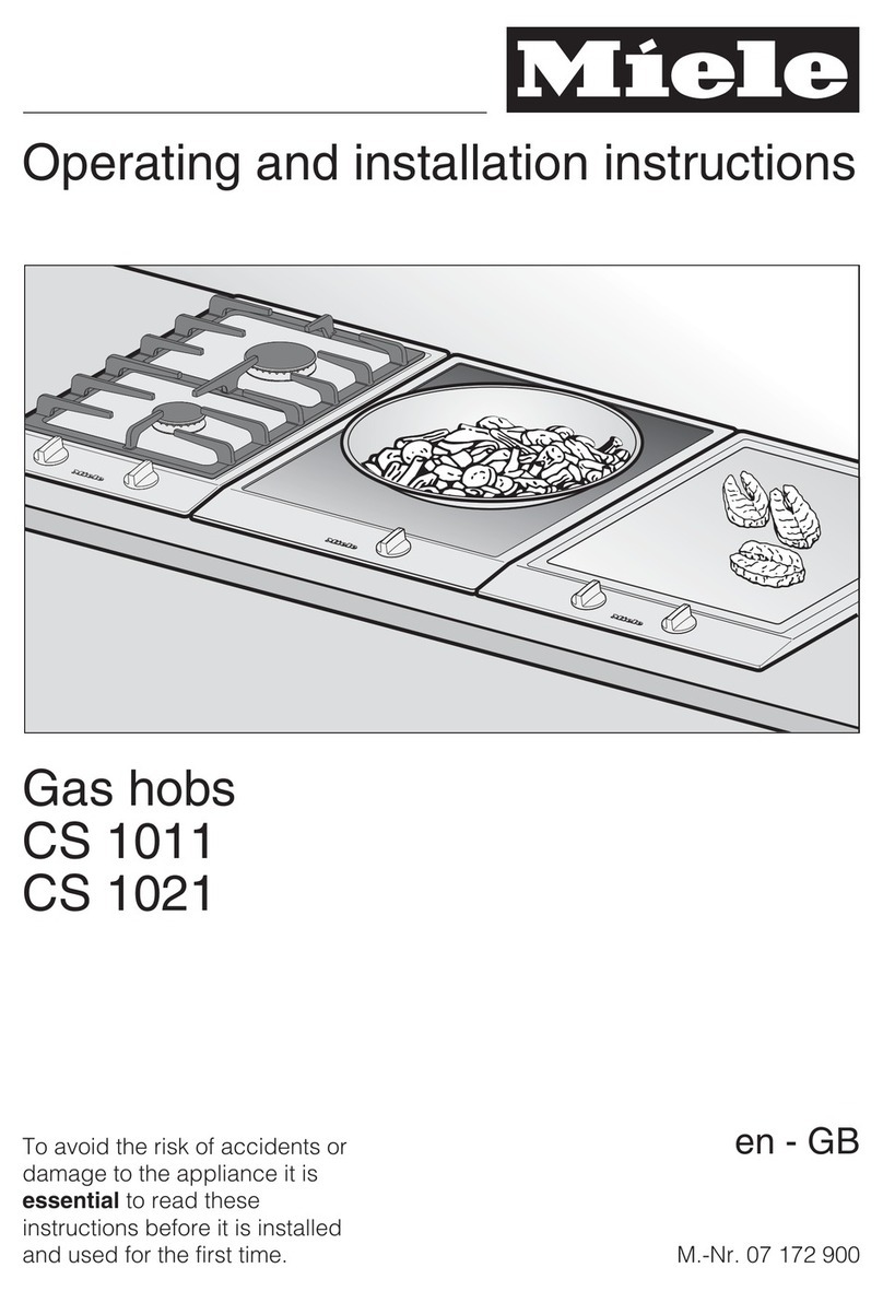 Miele GAS COMBISET CS 1011 User manual