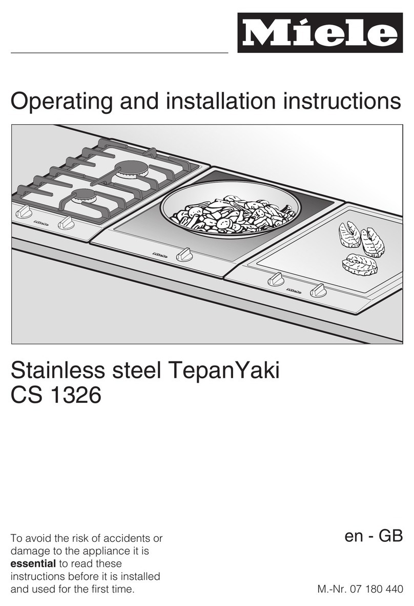 Miele CS 1326 Specification sheet