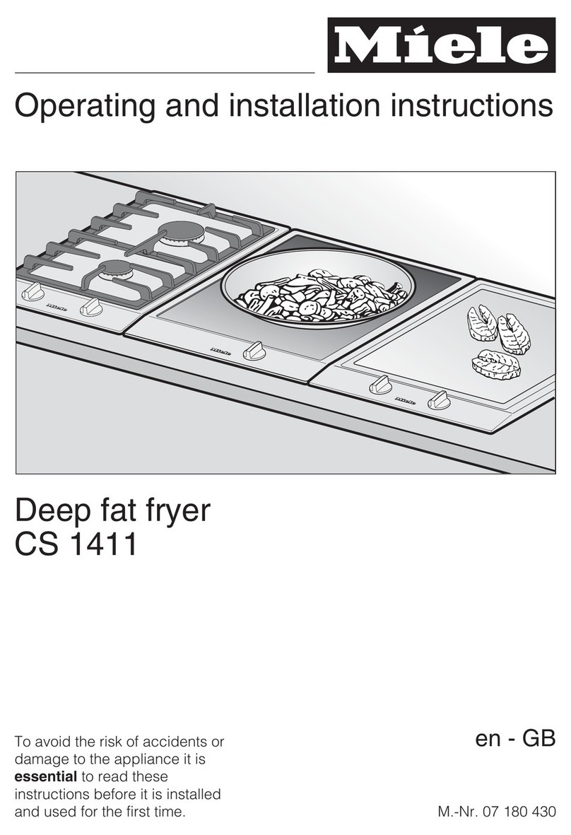 Miele CS 1411 OPERATING AND INSTALLATION Manual