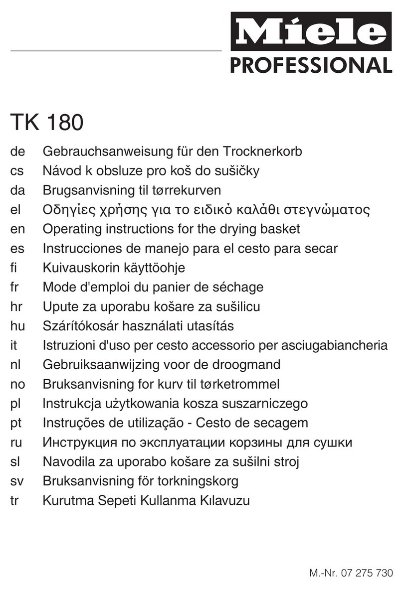 Miele TK 180 User manual Miele TK 180 User manual