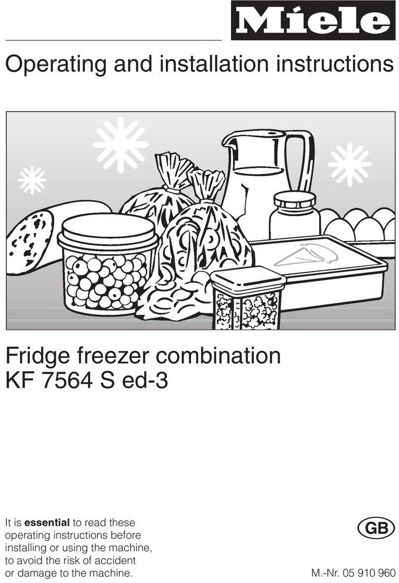 Miele KF 7564 S ed-3 OPERATING AND INSTALLATION Manual