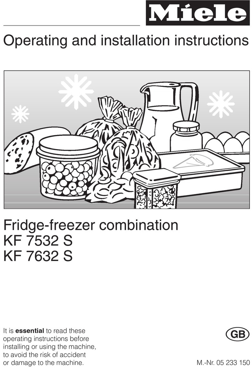 Miele KF 7632 S OPERATING AND INSTALLATION Manual