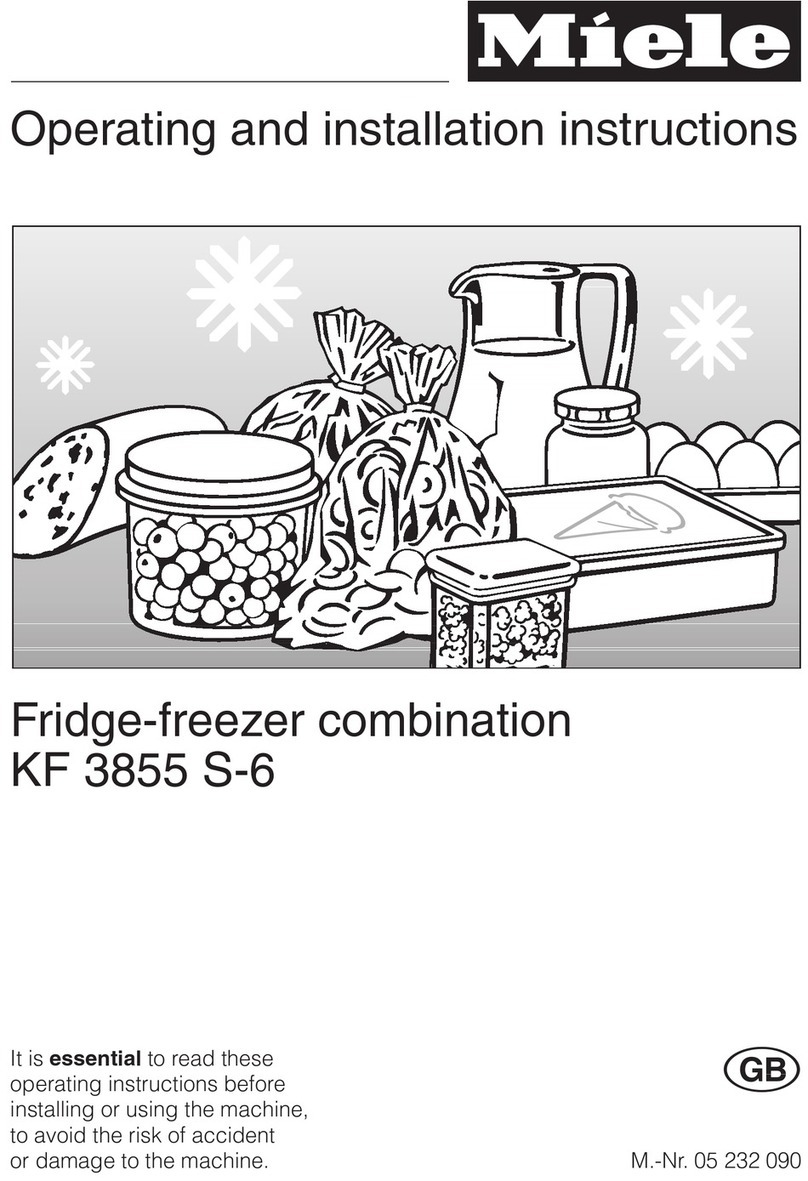 Miele KF 3855 S6 OPERATING AND INSTALLATION Manual