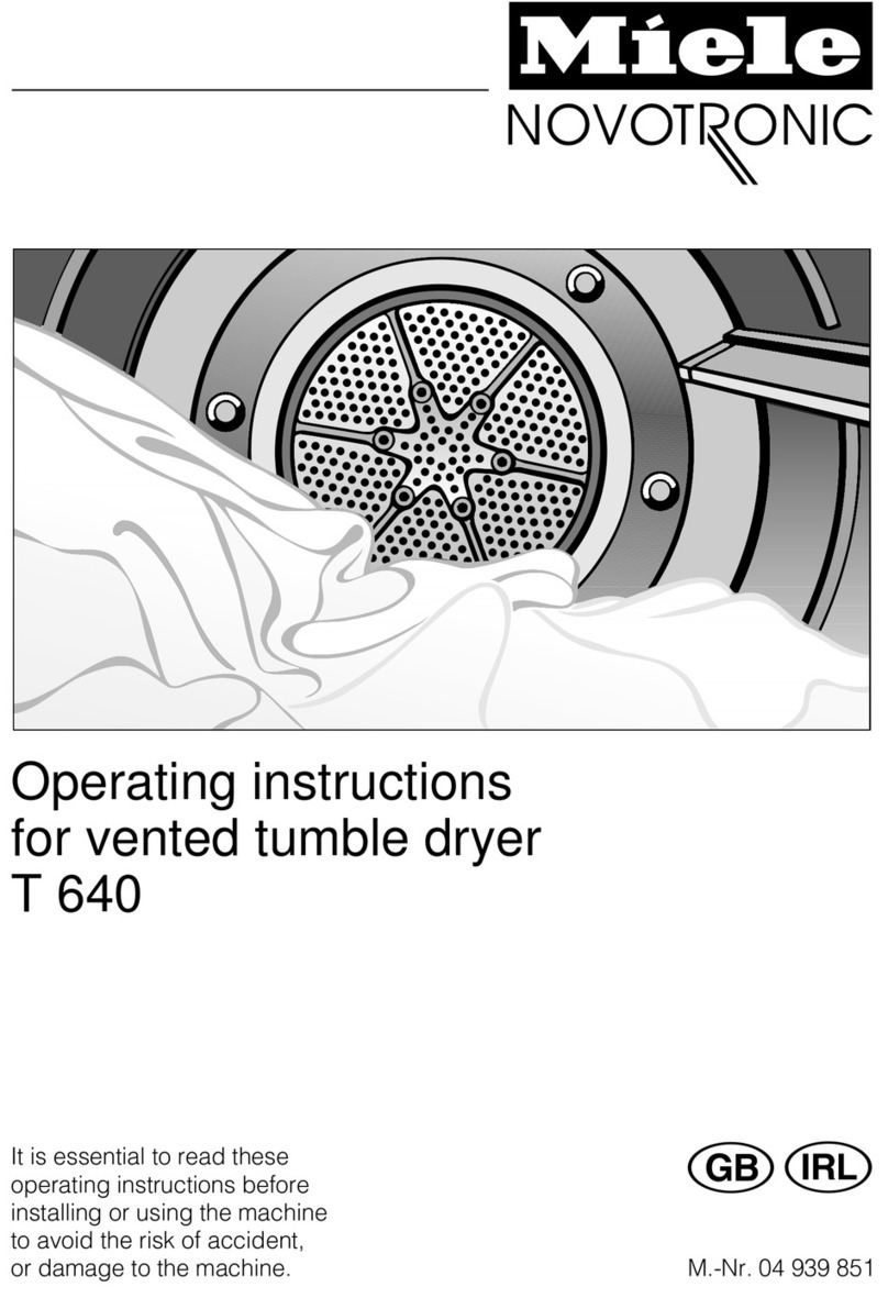 Miele T 640 operating instructions
