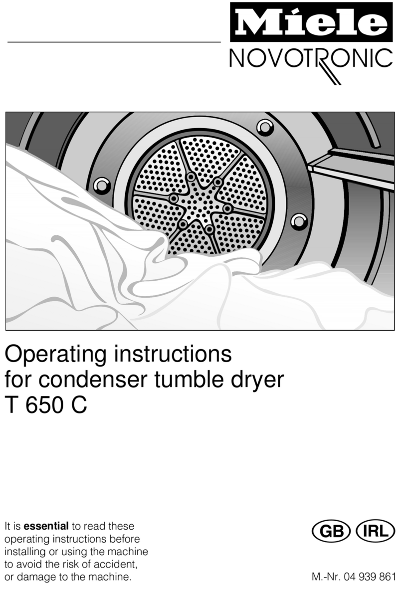 Miele T 650 C operating instructions