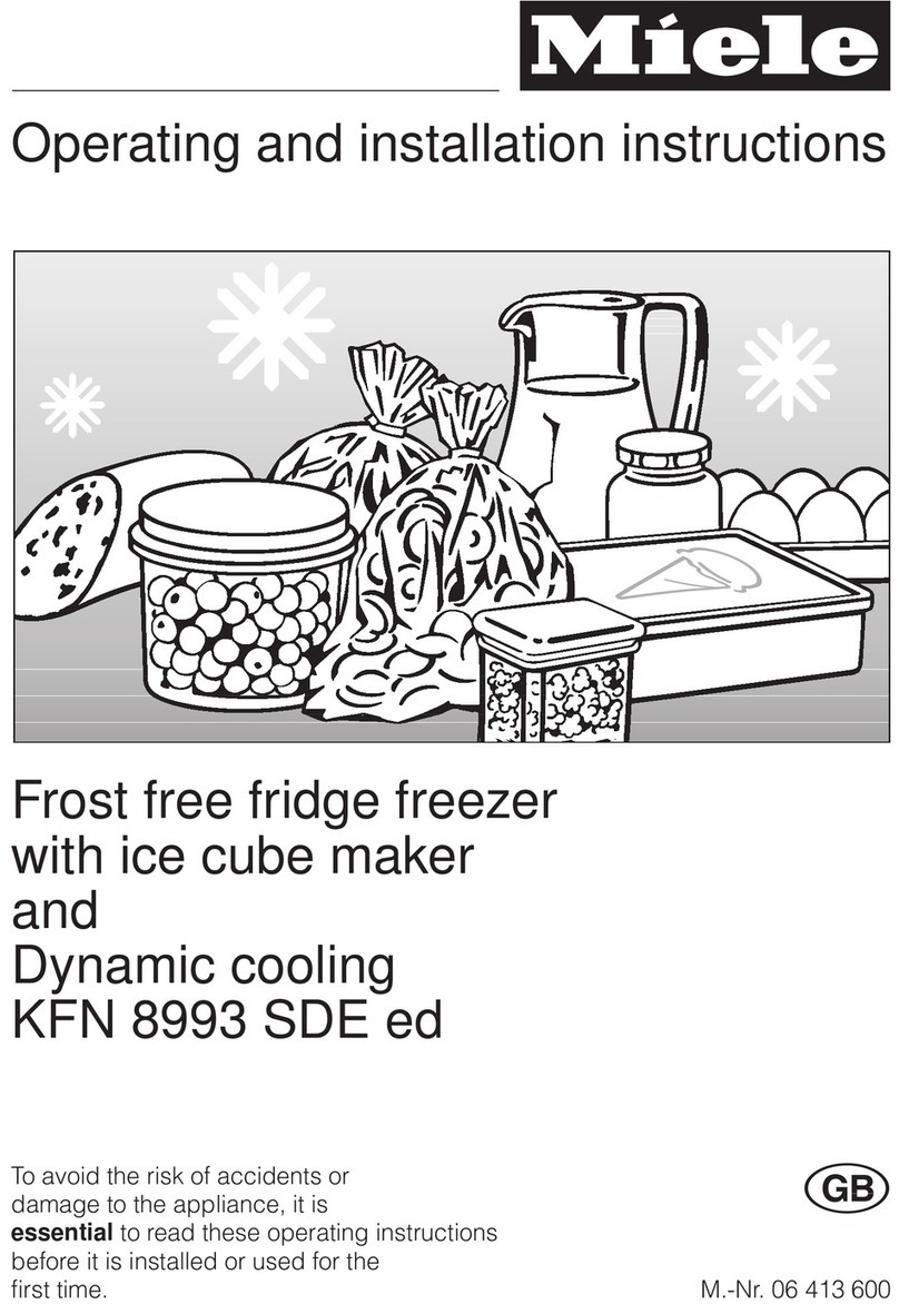 Miele KFN 8993 SDE ed OPERATING AND INSTALLATION Manual Miele KFN 8993 SDE ed OPERATING AND INSTALLATION Manual