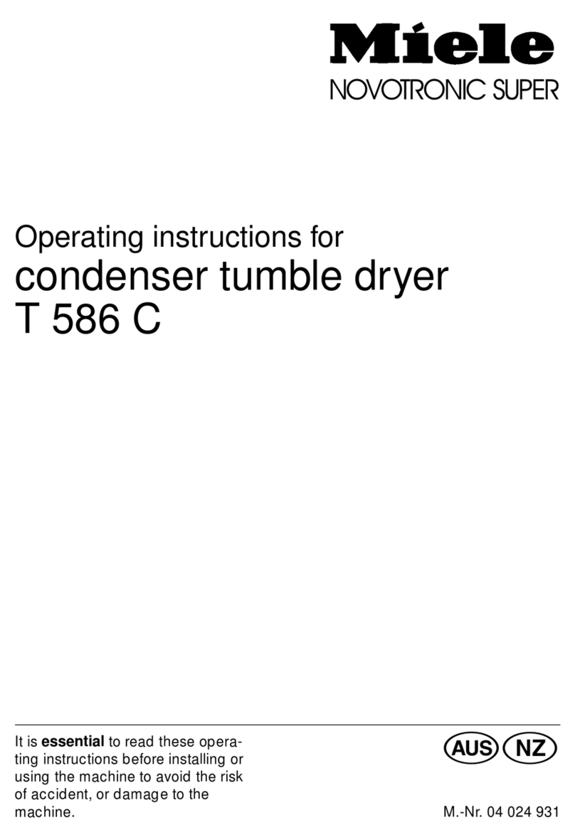 Miele T 586 C operating instructions