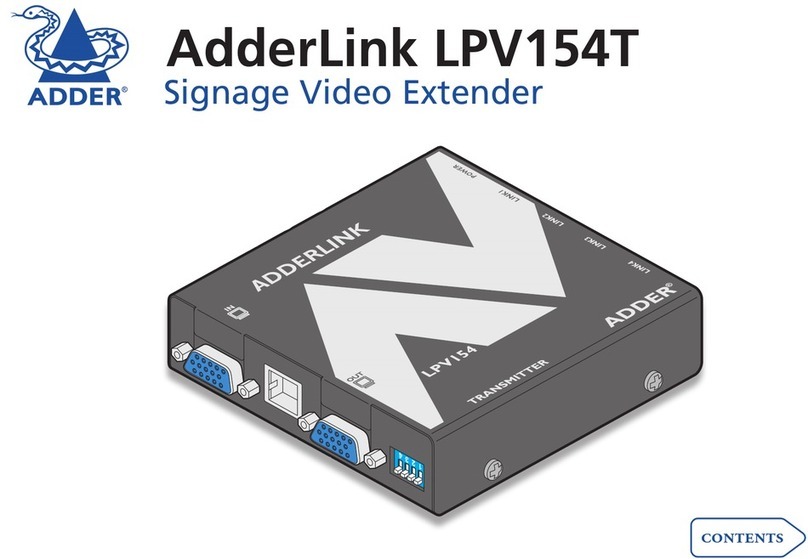 ADDER AdderLink LPV154T User manual