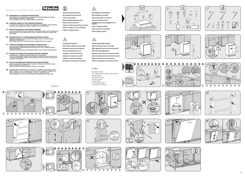 Miele G 1000 installation instructions