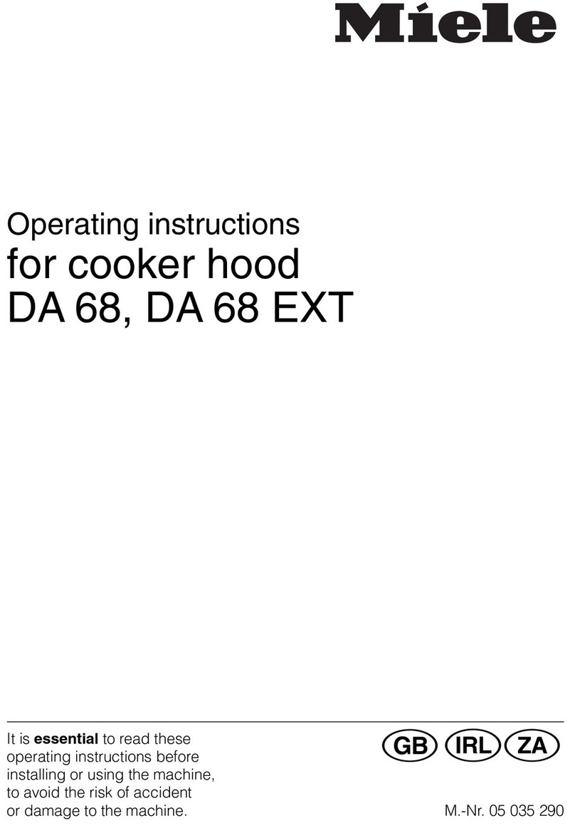 Miele DA 68 operating instructions