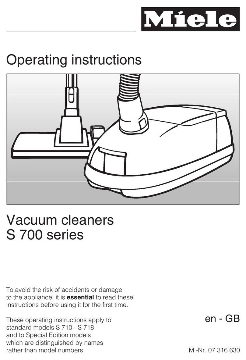Miele S 700 series operating instructions