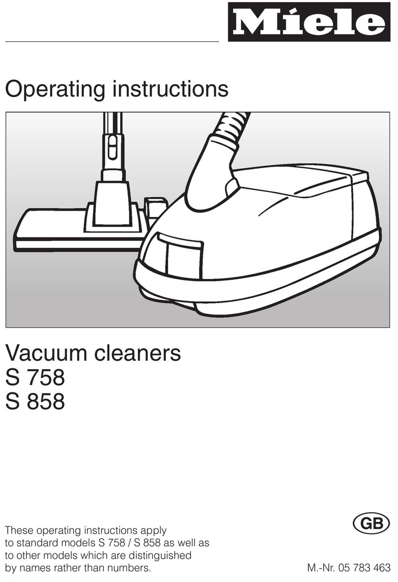 Miele S 758 operating instructions