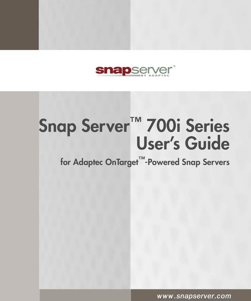 Adaptec Snap Server 700i Series User manual