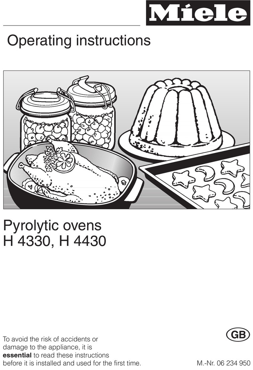 Miele H 4330 Pyrolytic operating instructions