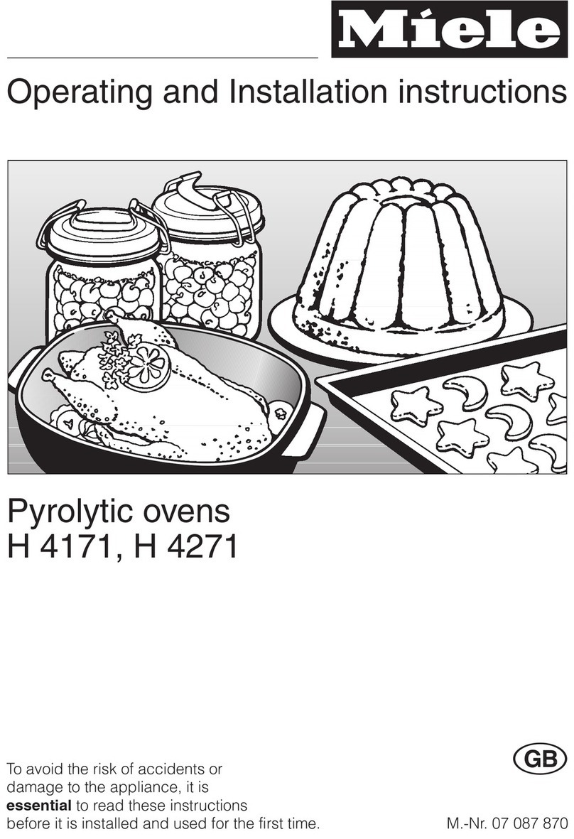 Miele H 4171 Pyrolytic OPERATING AND INSTALLATION Manual