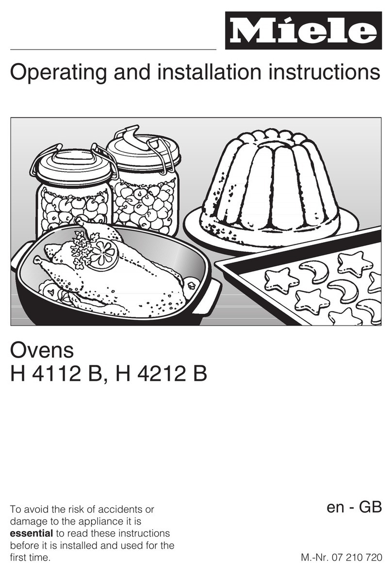 Miele H 4212 B OPERATING AND INSTALLATION Manual