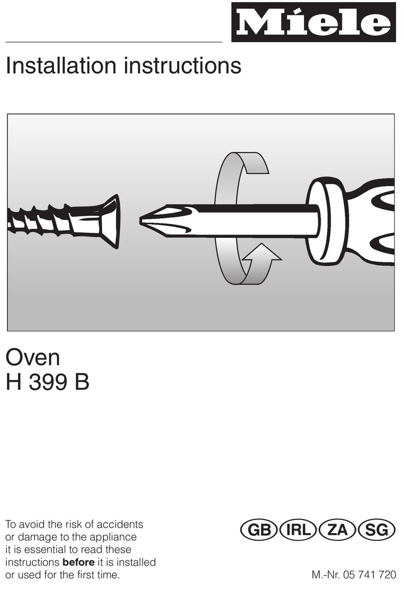Miele H 399 B installation instructions