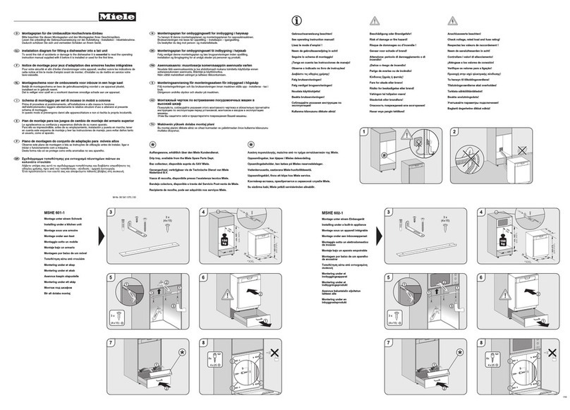 Miele G 1000 Installation diagram