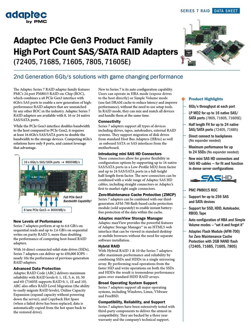 Adaptec 72405 User manual Adaptec 72405 User manual