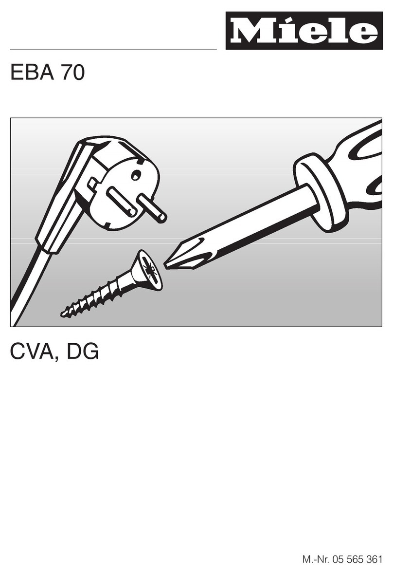 Miele EBA 70 DG installation instructions