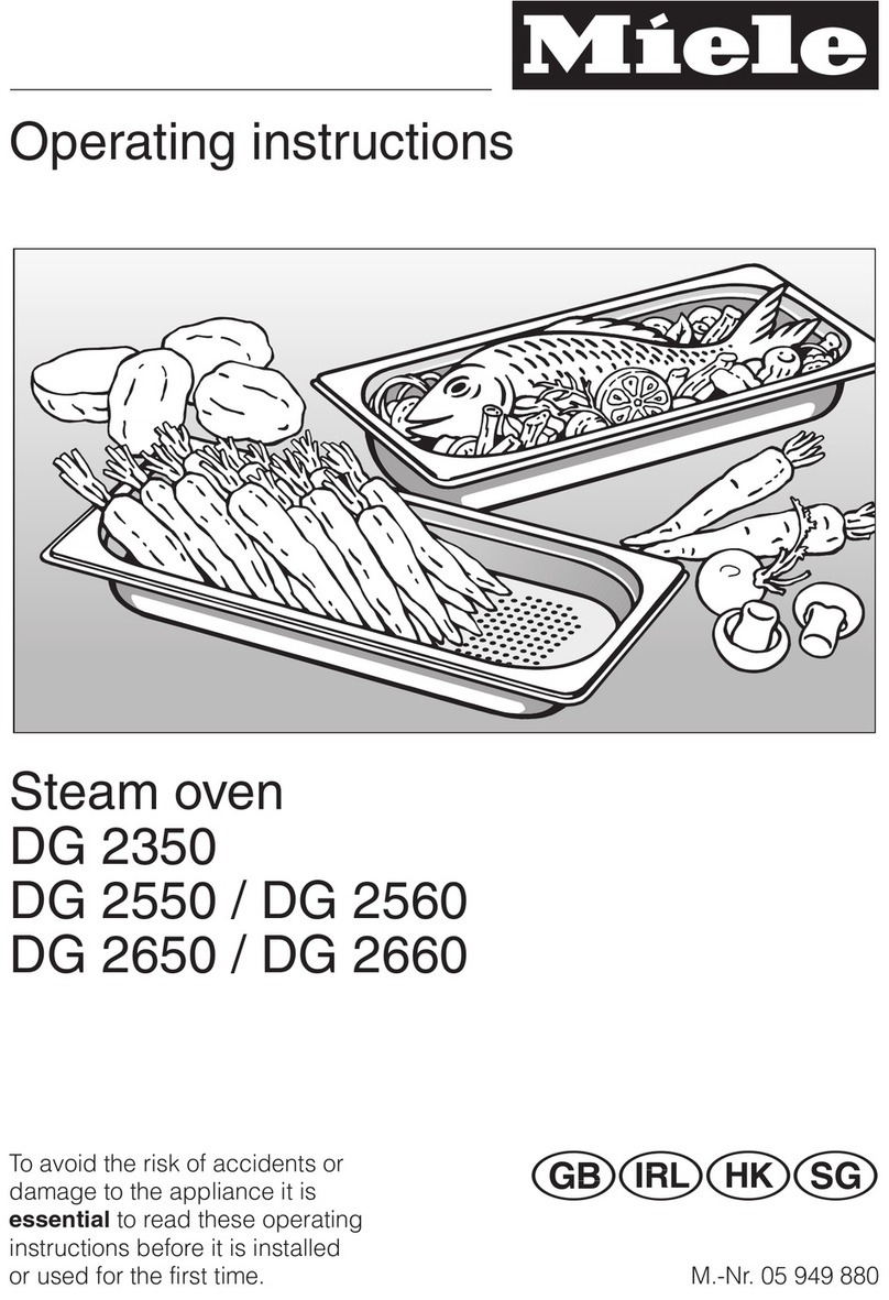 Miele DG 2660 operating instructions