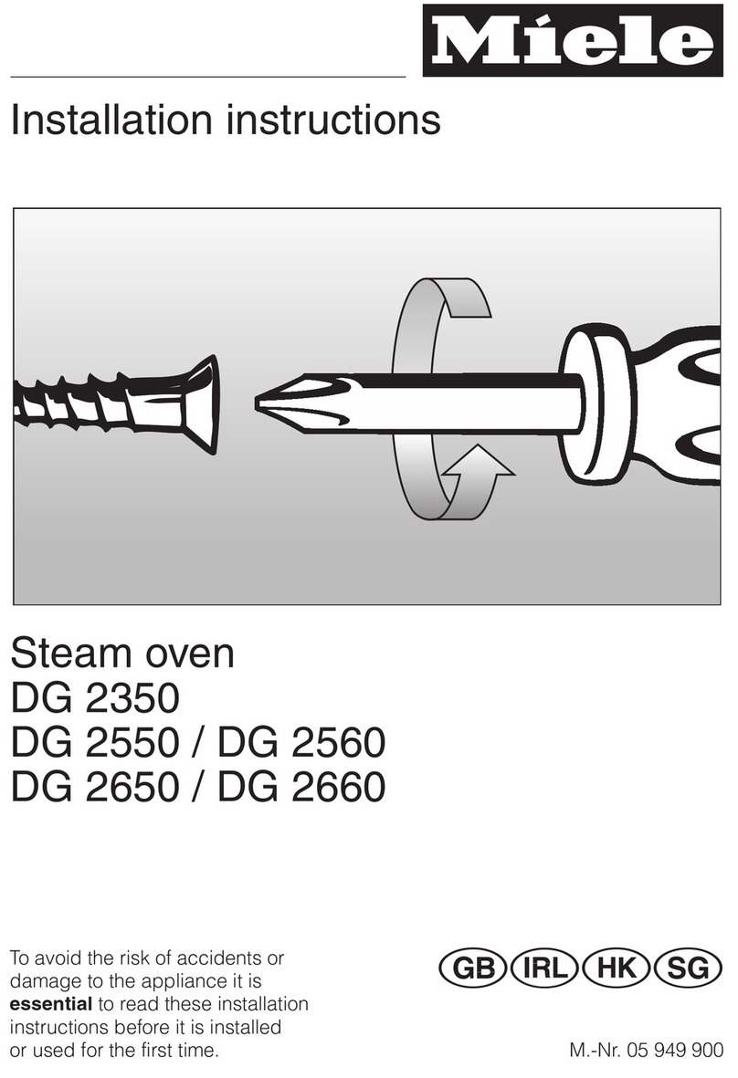 Miele DG 2660 installation instructions