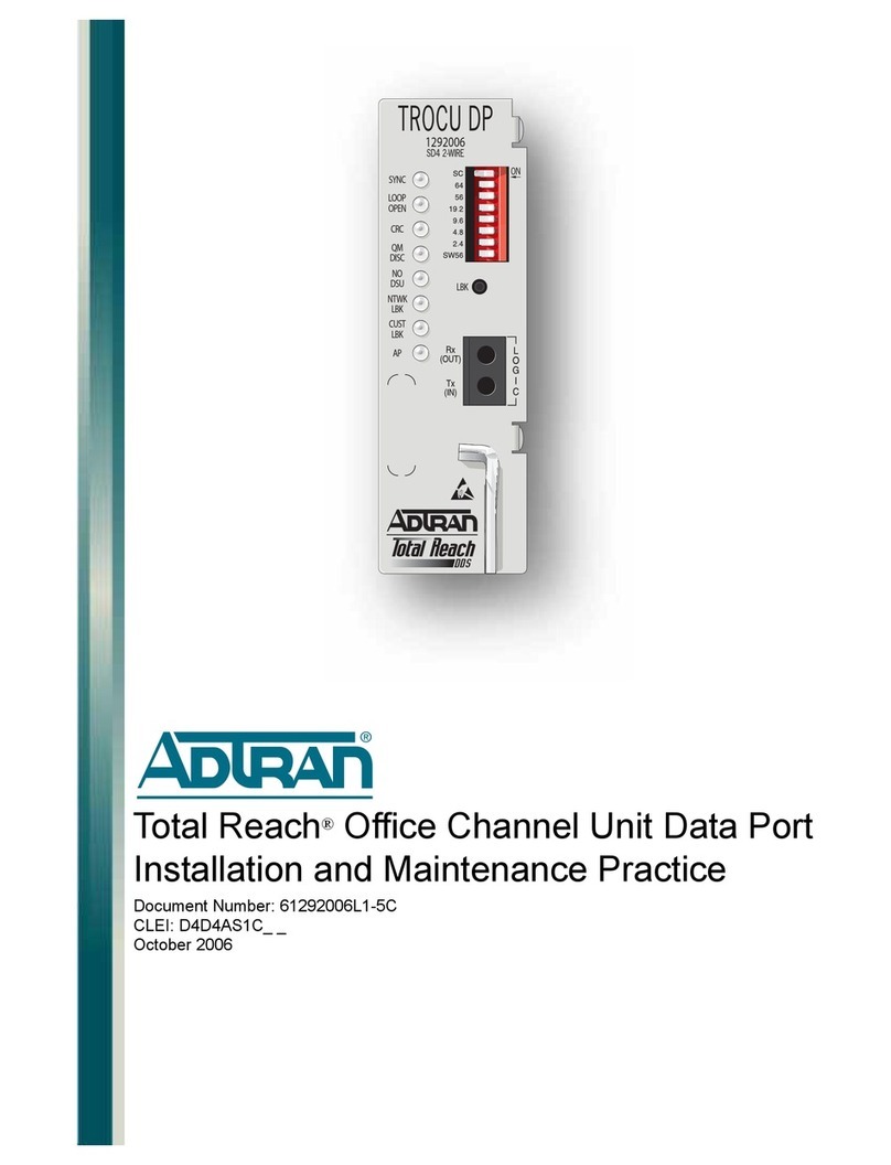 ADTRAN TR OCU DP Instruction Manual