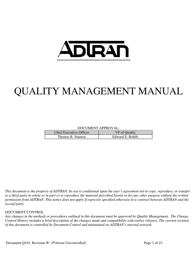 ADTRAN Quality Management System (QMS) manual ADTRAN Quality Management System (QMS) manual 