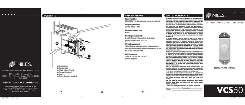 Niles VCS50 Troubleshooting guide Niles VCS50 Troubleshooting guide