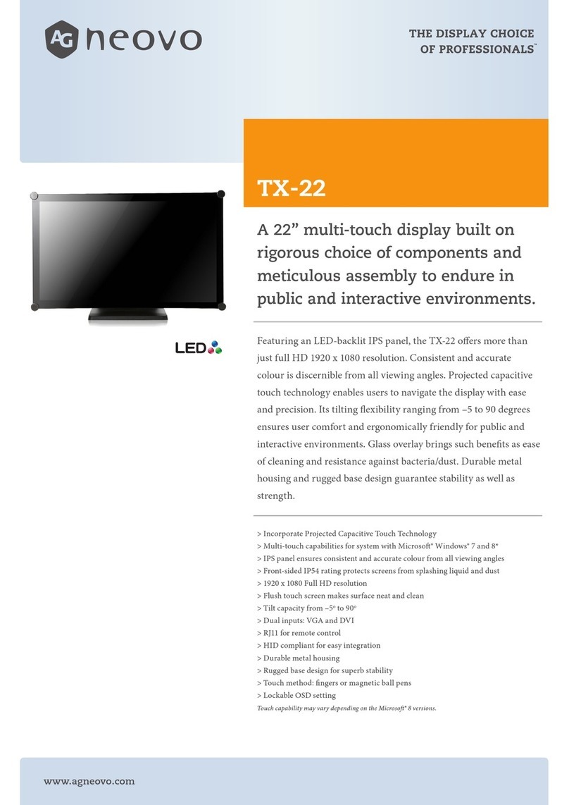 AG Neovo TX-22 User manual AG Neovo TX-22 User manual