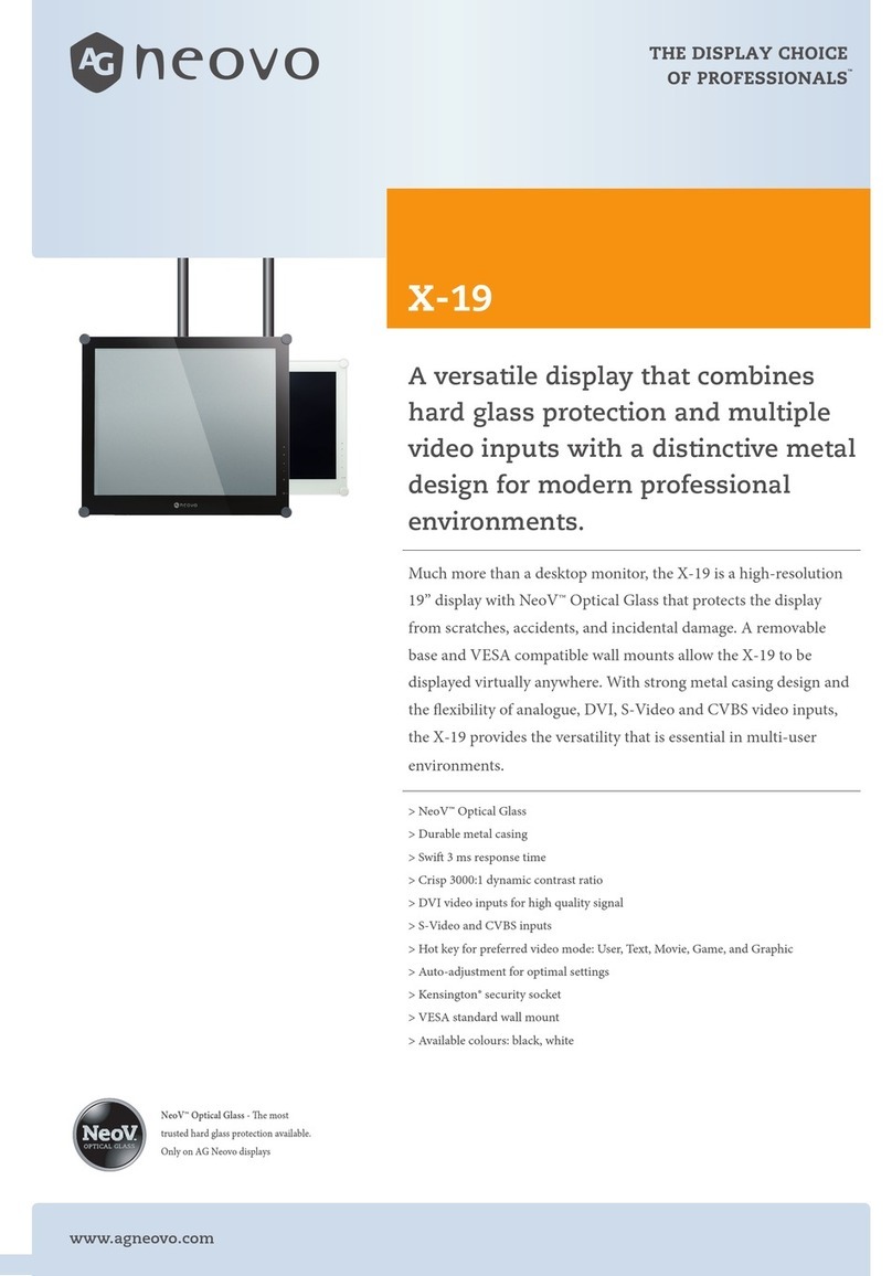 AG Neovo X-19 User manual AG Neovo X-19 User manual