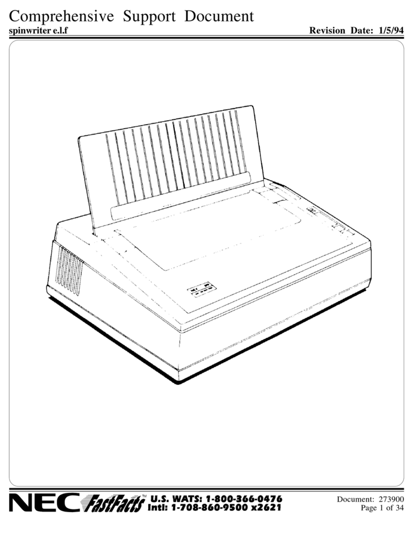 NEC Spinwriter e.l.f User manual