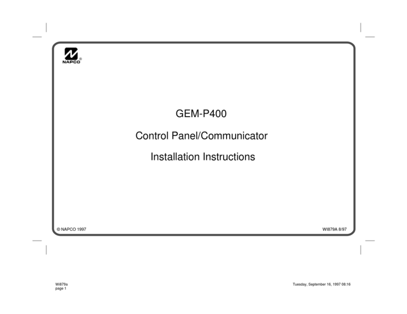 NAPCO GEM-P400 User manual