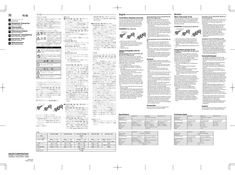 Nikon TC-E2 instruction manual