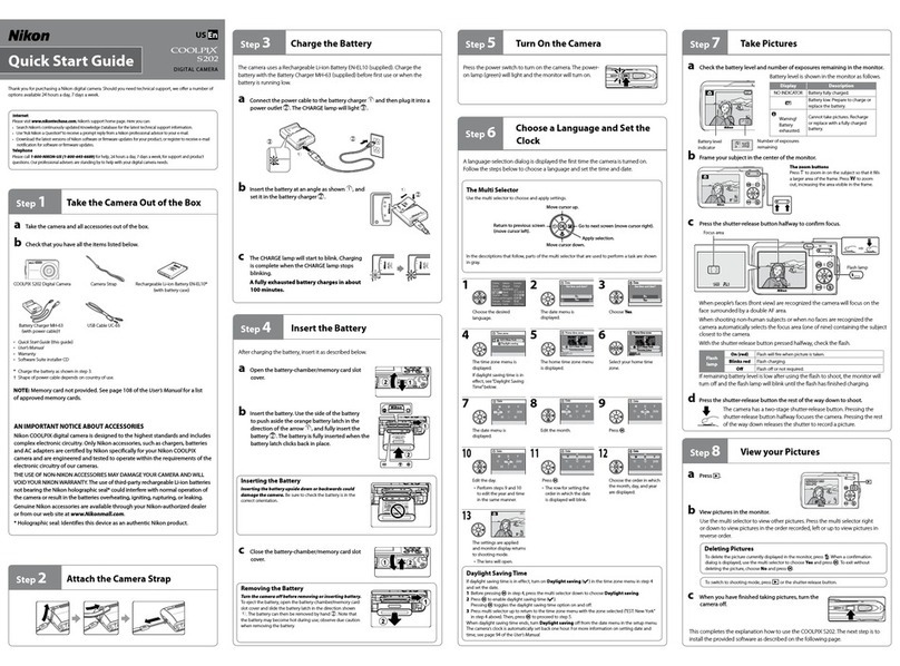 Nikon CoolPix S202 User manual