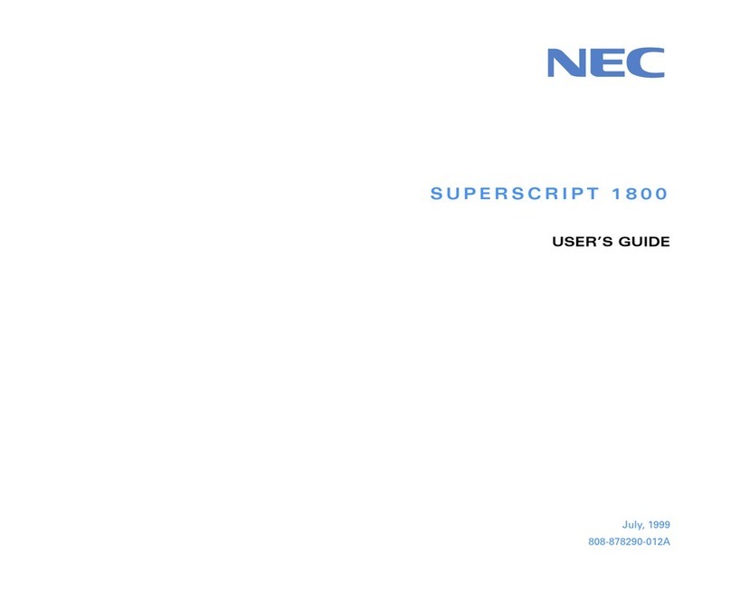 NEC SuperScript 1800 User manual