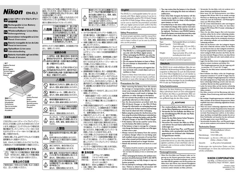 Nikon EN-EL3 instruction manual