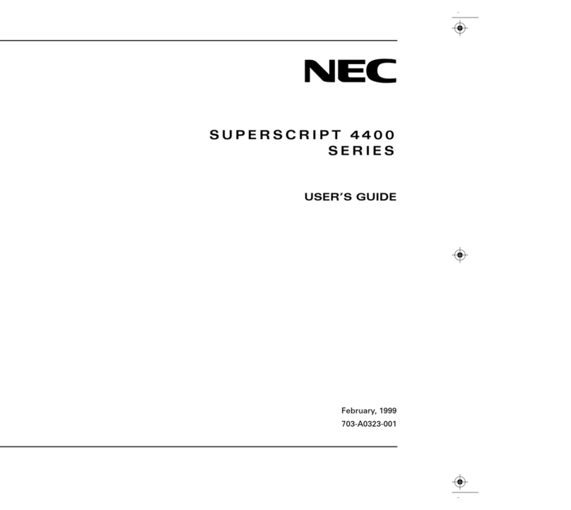 NEC SUPERSCRIPT 4400 SERIES user guide