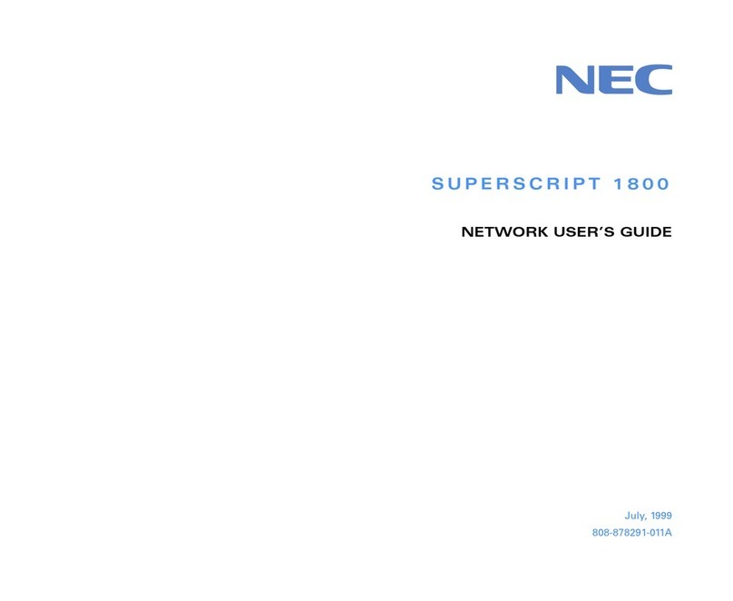 NEC SuperScript 1800 Installation instructions