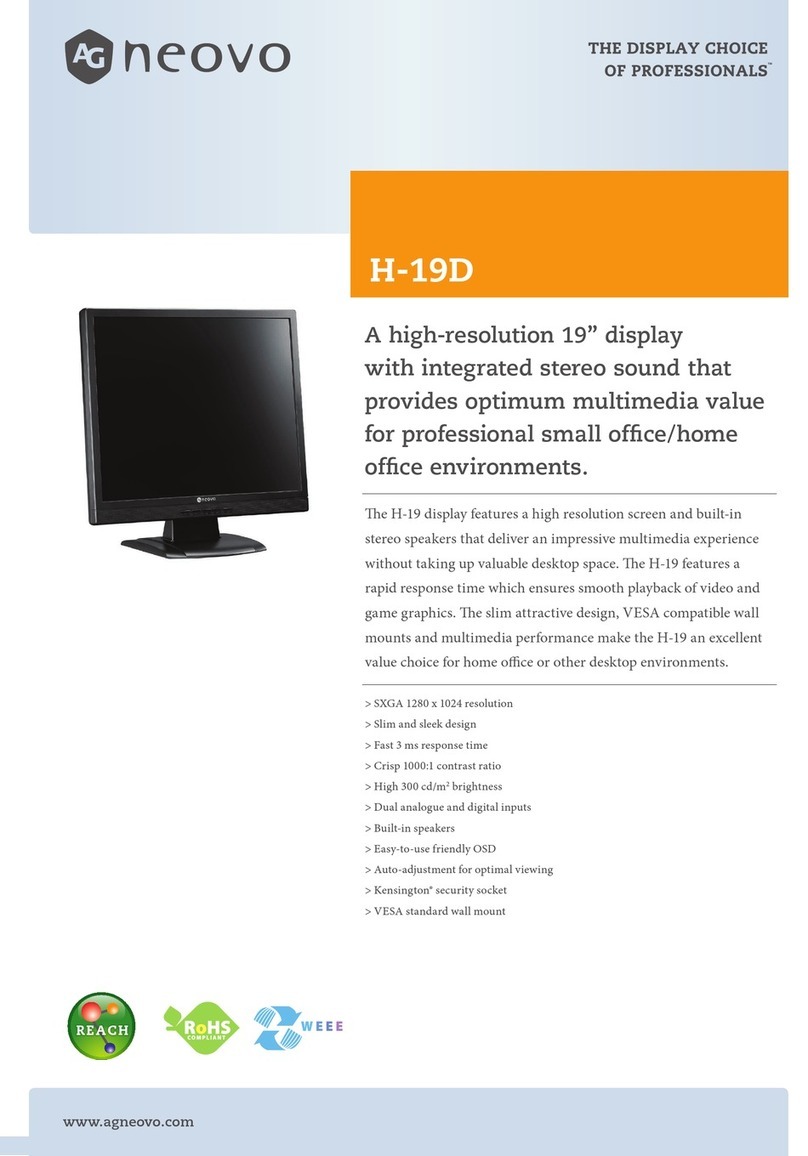 AG Neovo H-19D User manual AG Neovo H-19D User manual