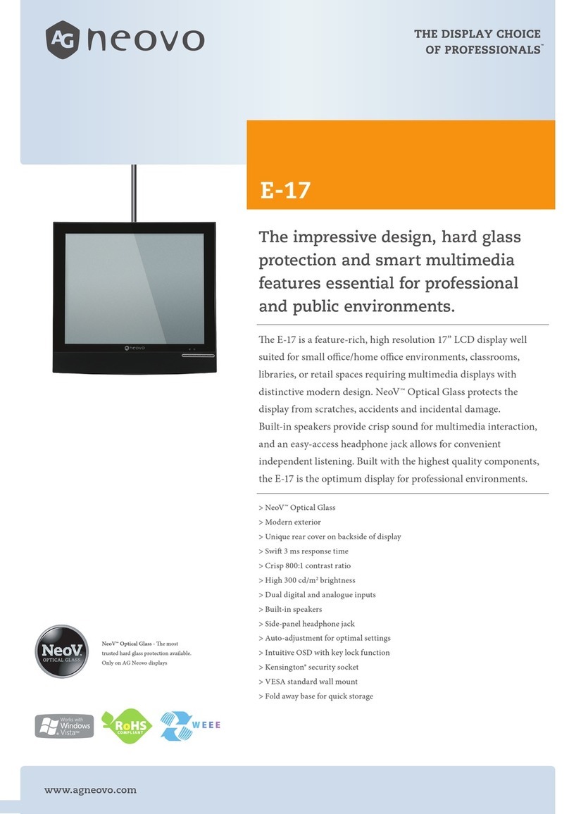 AG Neovo E-17 User manual AG Neovo E-17 User manual