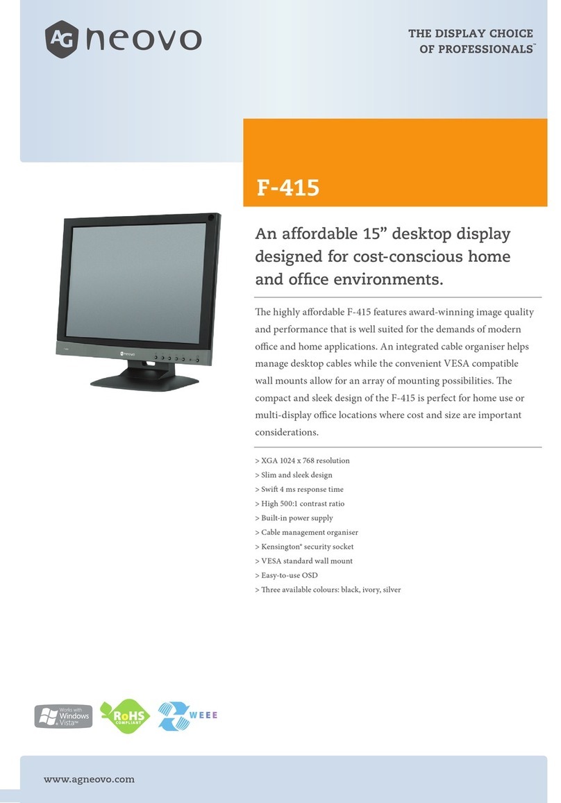AG Neovo F-415 User manual AG Neovo F-415 User manual