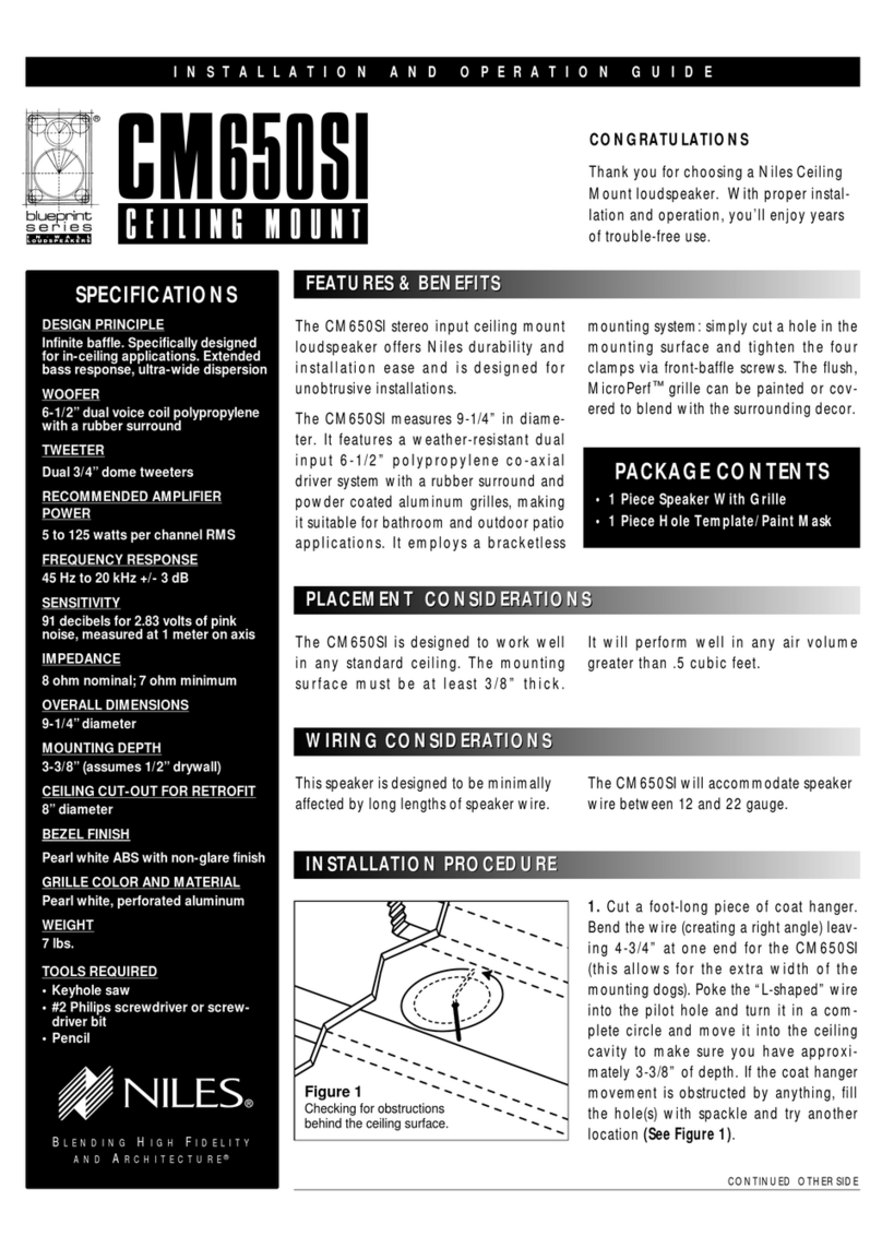 Niles CM650SI blueprint series Installation guide