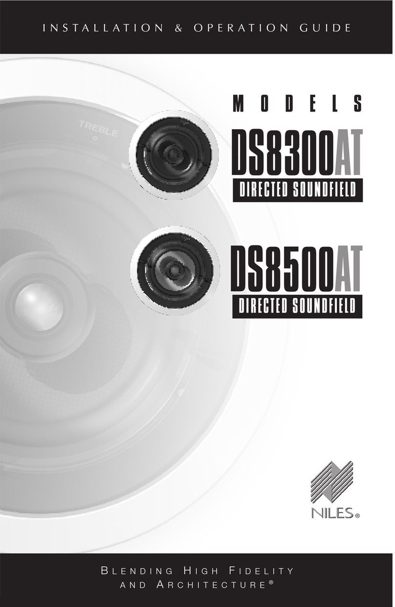 Niles DS8300AT Installation & operating guide