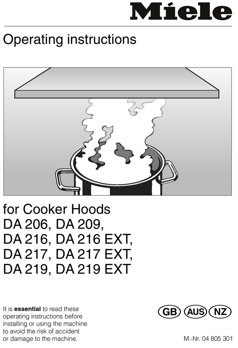 Miele DA 219 operating instructions