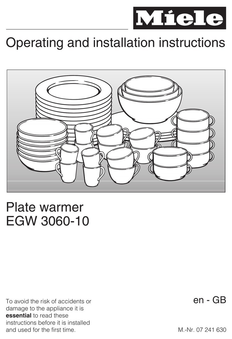 Miele EGW 3060-10 OPERATING AND INSTALLATION Manual